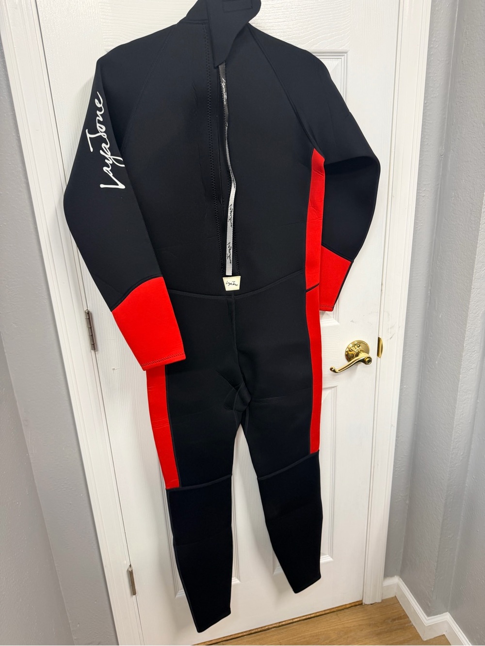 Kids Black & Red Full-Body Wetsuit One Piece